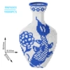 RNF6003 Koi Blue and White Porcelain