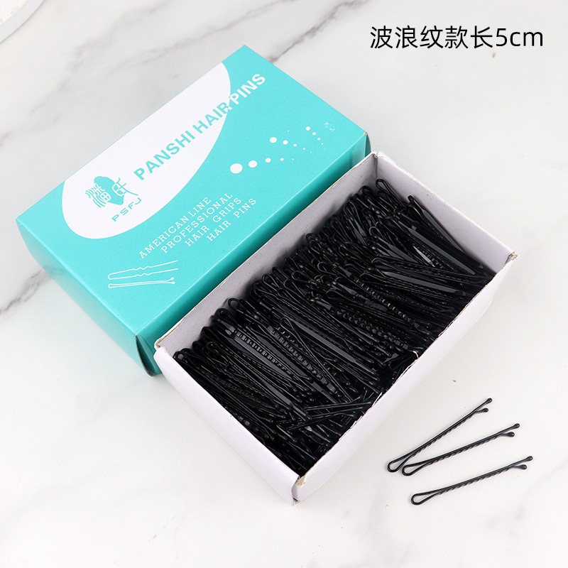 Hair clip 5cm black wholesale Korean style simple paint-free hairpin bangs clip headdress accessories supply wholesale