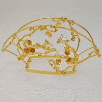 Ювелирные изделия Yingyi DIY Цветочная корона династии Сун Корона Ямагучи Корона Феникса Чистая медь Древний стиль Корона для волос Династия Хань Материал головного убора