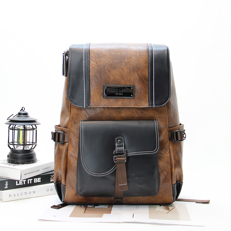 Retro backpack for both men and women, 2026 new model, large capacity, quality school bag, student commuter backpack, simple design