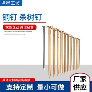 铜钉杀树钉树桩去除钉子3.15 英寸15pcs 25pcs4 英寸25pcs厂家供