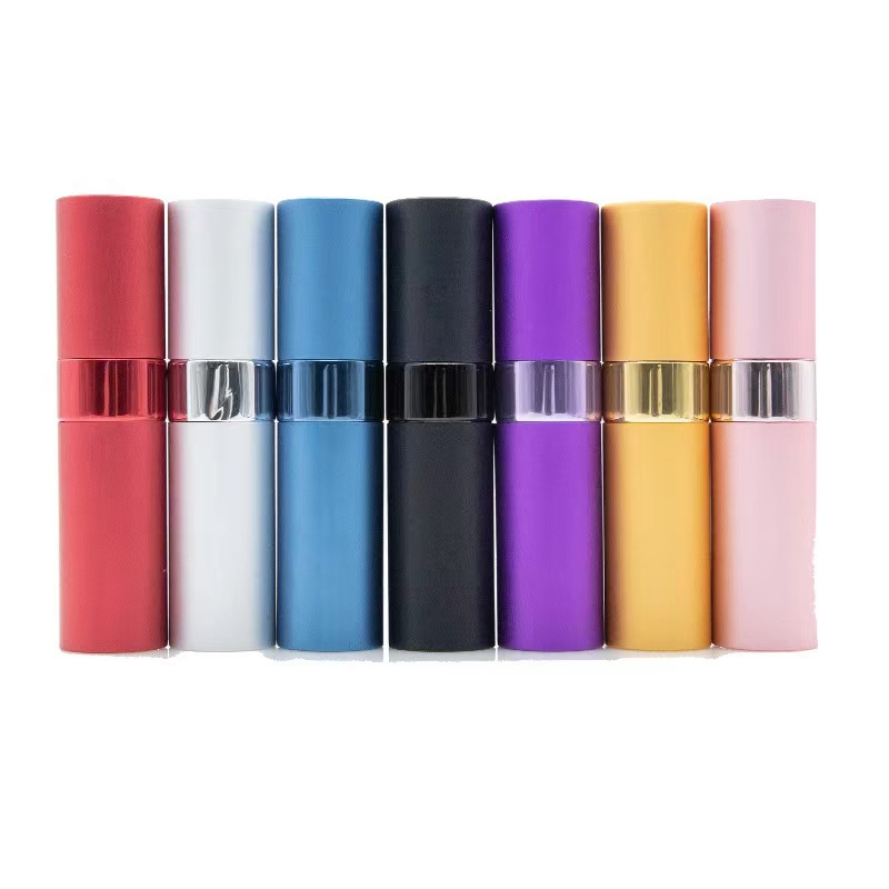 现货供应10ml香水瓶口腔便携电化铝制瓶8ml香水分装瓶旋转喷雾瓶