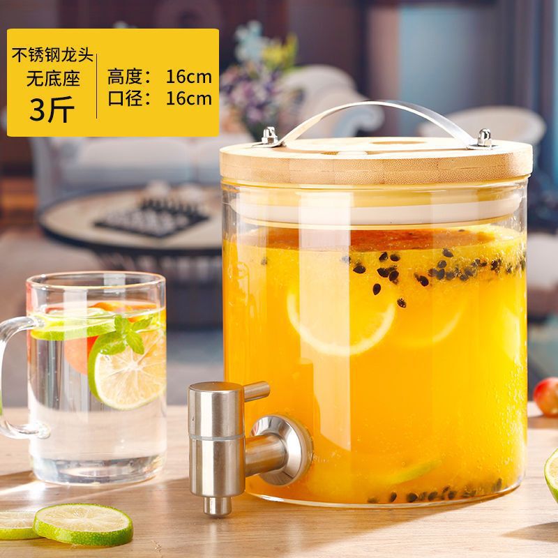耐高温玻璃青梅泡酒瓶带龙头泡酒坛葡萄酿酒瓶可乐饮料密封罐中高|undefined