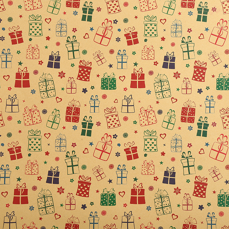 Ajuste de la muestra-papel de regalo de Navidad papel de regalo de vacaciones papel de regalo de Navidad