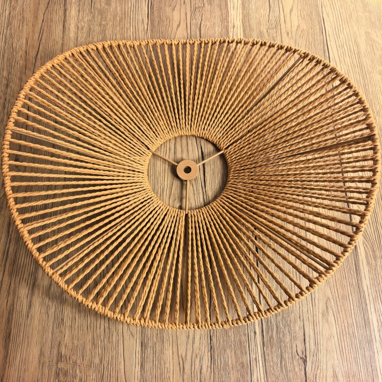Pantalla tejida lámpara de araña de Ratán retro japonesa, dormitorio del restaurante residencial, accesorios de iluminación creativos y personalizados