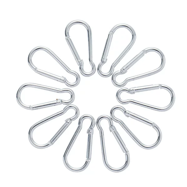 Wholesale No. 5 Gourd Shape Carabiner Spring Aluminum Alloy Backpack Gourd Climbing Hook Carabiner Aluminum Black
