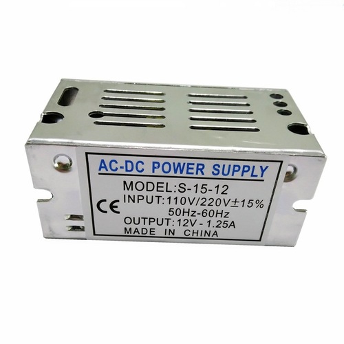 12V 1.25A 1.3A Switching Power Supply DC 12V 1A Monitoring 12W Iron Case LED Strip Light S-15W DC Power Supply