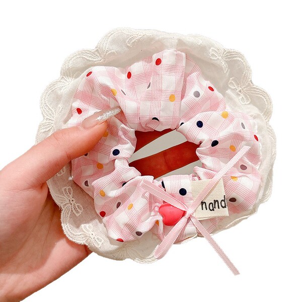 Children's Korean lace large intestine hair tie 2026 new little girl…