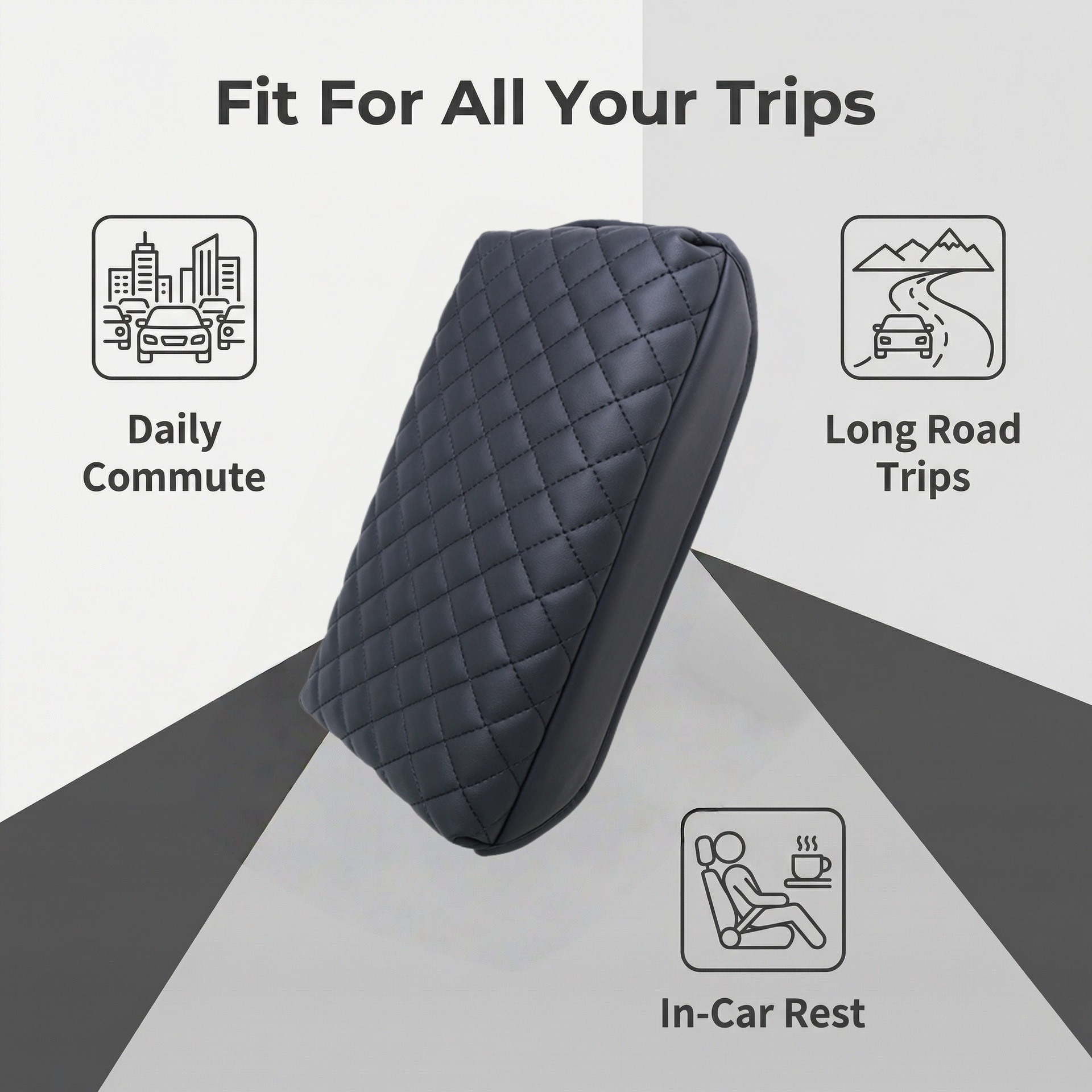 Cross-Border Bestseller Suitable for Tesla Model 3/Y/Yl, Special Center Console Armrest Box Pad, Leather, Thickened and Elevated