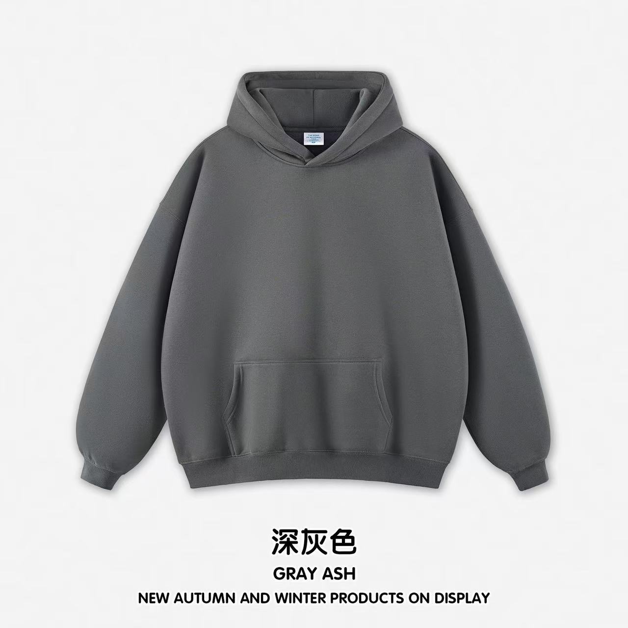 Amazon Cross-Border Tide 350G Scamper Hooded Sweater Set Oversize American Hoodless Hombre y Hombre