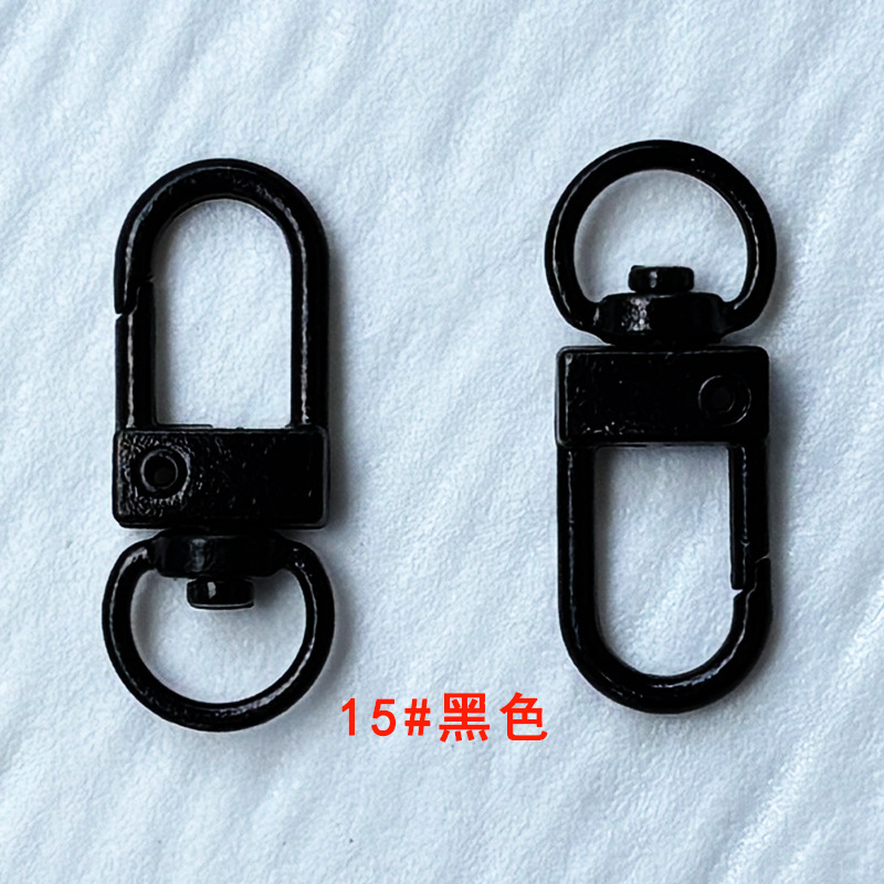 烤漆三分小门扣彩色钥匙扣饰品配件U形弹簧扣挂扣现货糖果色8字扣|undefined