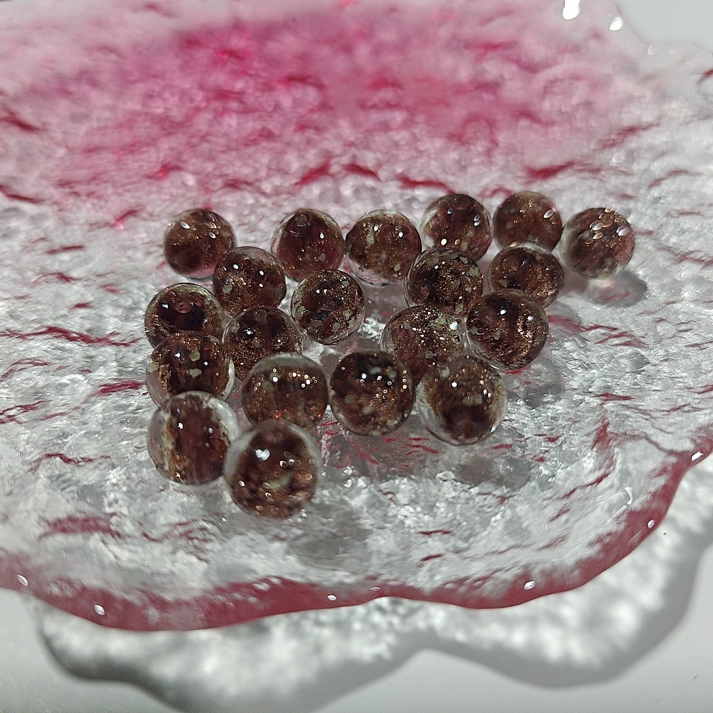 Cuentas de vidrio de arena de oro luminoso perlas sueltas cuentas redondas de cristal accesorios de la joyería de bricolaje pulsera material pulsera de cuentas