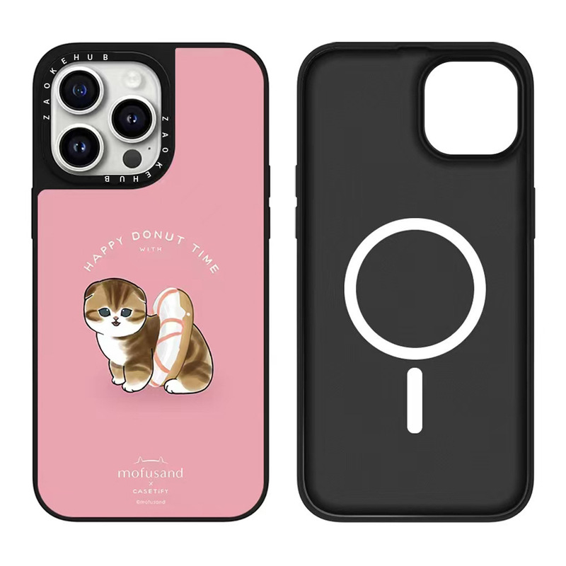 CASET马卡龙猫咪Mofusand猫福珊迪iPhone16ProMax苹果15手机壳14|undefined