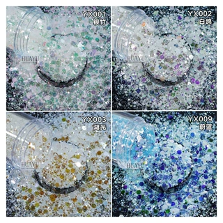 跨境钻石闪光金葱粉 渐变色彩妆美甲幻彩亮片 多彩混色金葱闪粉片