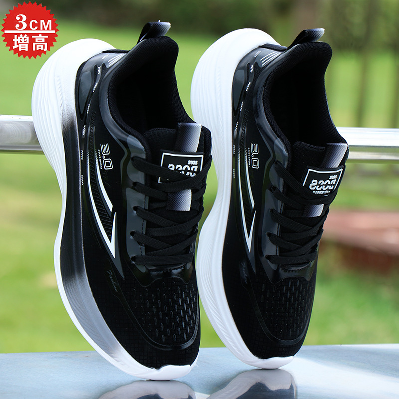 [Aumento de altura y delgado] zapatos de correr de hombre ligeros primavera / verano 2025 zapatos casuales de malla transpirables zapatos deportivos de hombre versátiles image 16