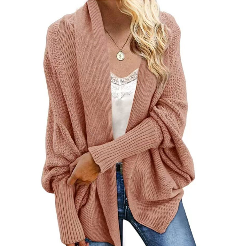 Europa y América transfronteriza Amazon AliExpress de punto chal suéter Batwing manga más tamaño de punto cardigan suéter abrigo