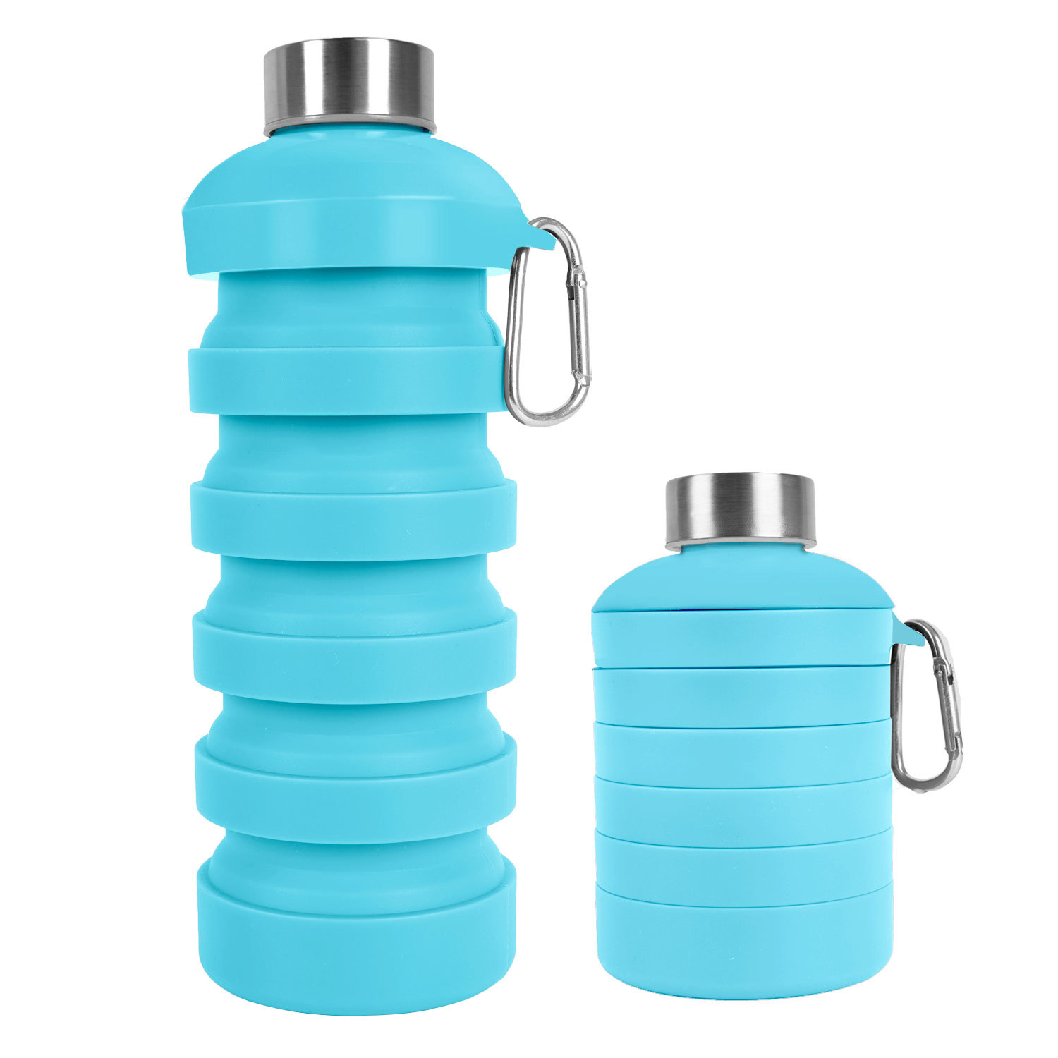 De silicona de gran capacidad plegable taza de agua al aire libre viajes ciclismo deportes botella de agua retráctil botella de agua de silicona plegable