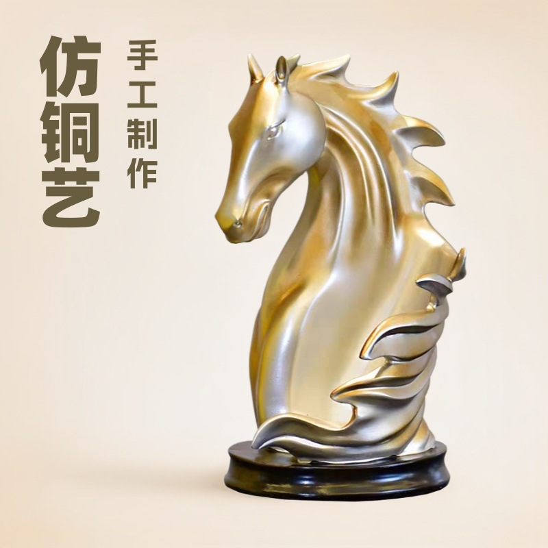 Creative Foreign Trade Horse Head Wine Rack Ornament, Sideboard Wine Cabinet Home Decoration, Resin Crafts