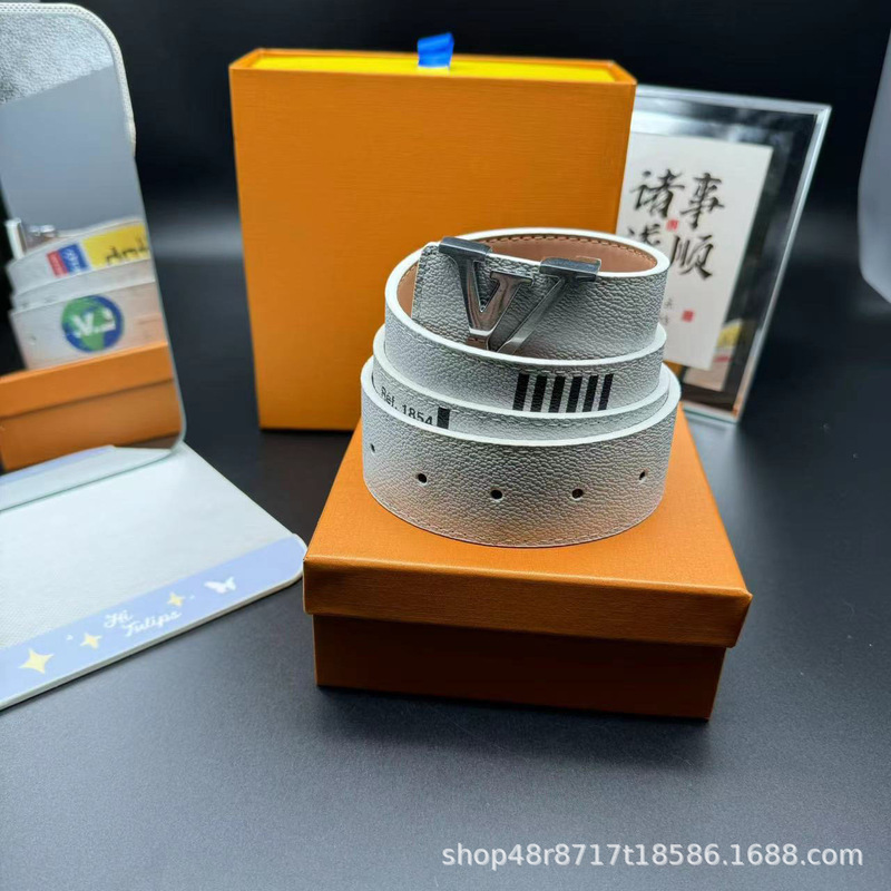 2025新L款男士字母皮带腰带青年裤带男韩版潮流v奢侈品商务年轻人|undefined