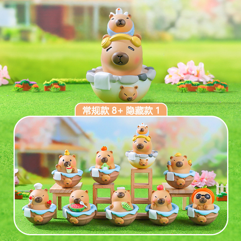 小红书同款豚门许愿农场卡通盲盒创意潮玩卡皮巴拉儿童玩具装饰品|undefined