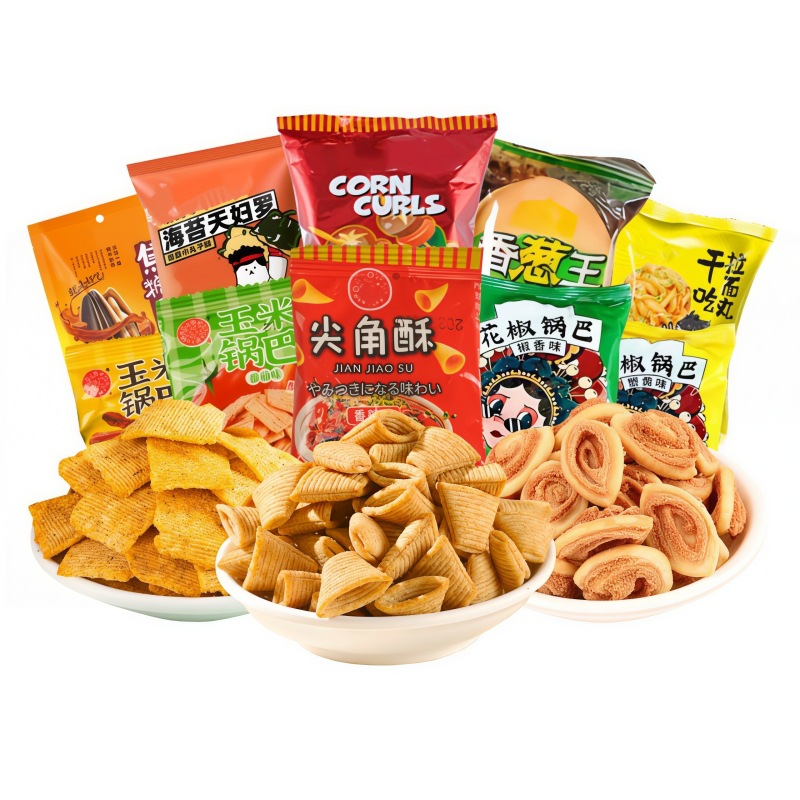 火鍋店は小さいお菓子を待っています。単独で小さい包装をしています。