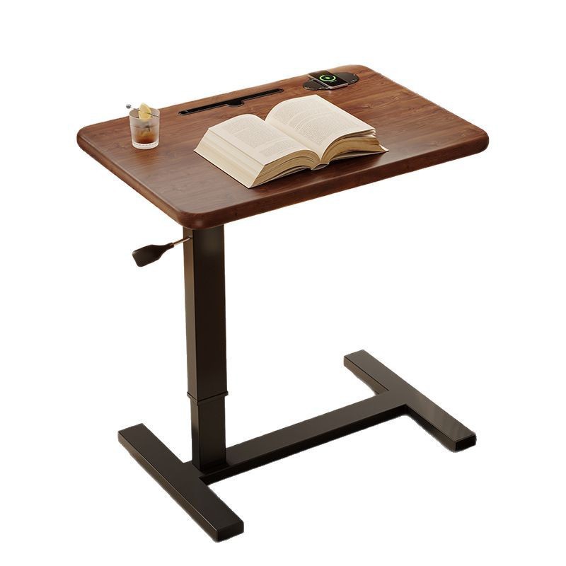 Mesa de cama de madera sólida, mesa elevable, dormitorio doméstico, mesa de oficina móvil, mesa de cabecera plegable, mesa lateral