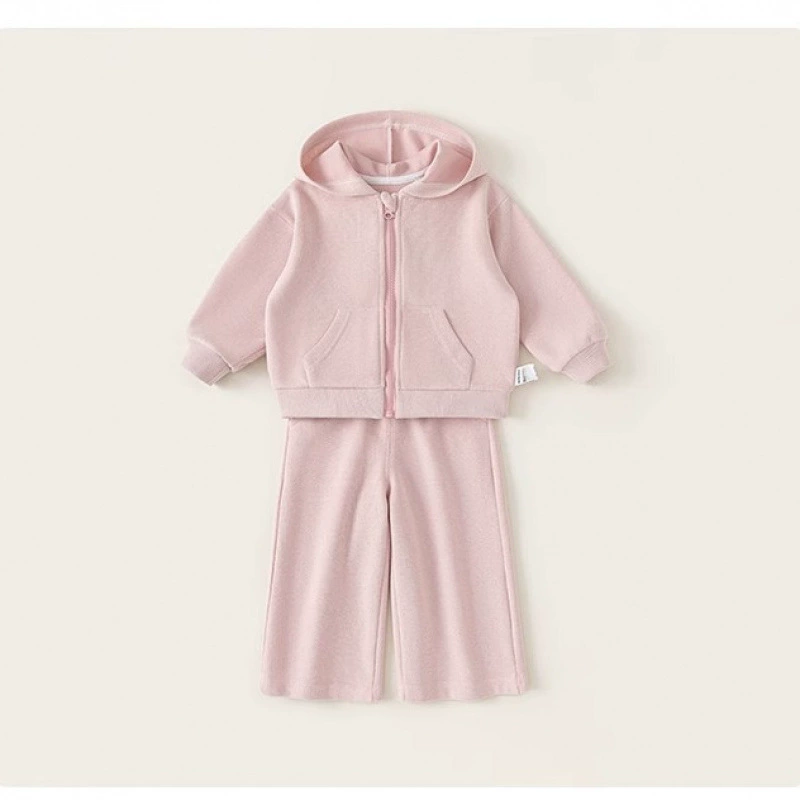 Детский костюм для девочки 2025 года, куртка и толстовка с капюшоном, новый, повседневный стиль весна-осень