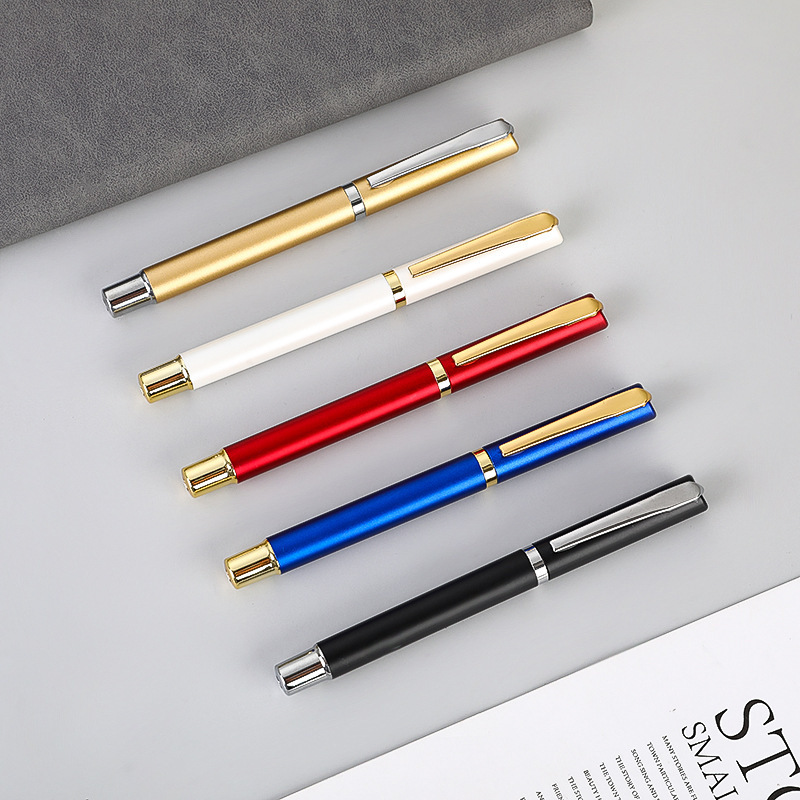 Metallic Texture Ballpoint Pen Advertisement Gift Pen Signature Pen Carbon Pen Conference Promotion Neutral Pen Printing Logo