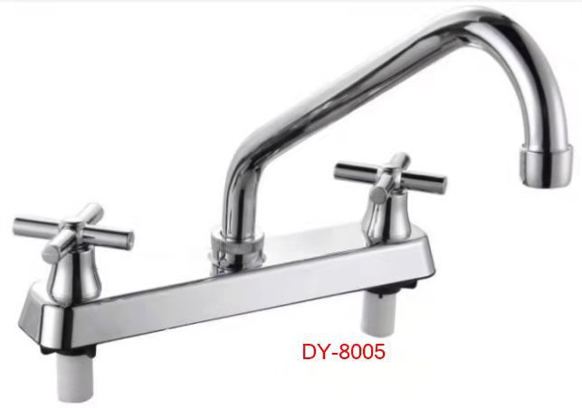 En stock transfronteriza de América del Sur grifo de agua caliente y fría pieza de cerámica doble interfaz de plástico grifo de la cocina a prueba de salpicaduras