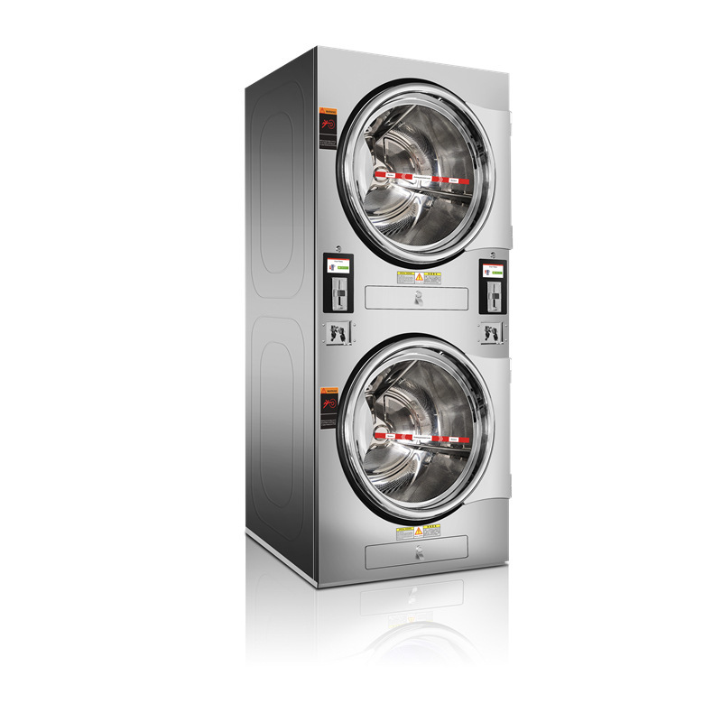 コイン式洗濯機 セルフサービスランドリー機器 下洗い・上乾燥一体型洗濯機 スタッキング洗濯機|undefined
