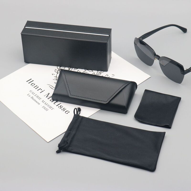 High-End Glasses Case Four-Piece Set, Glasses Set with Lid and Base, Portable Leather Glasses Case Set High-End Glasses Case Four-Piece Set, Glasses Set with Lid and Base, Portable Leather Glasses Case Set