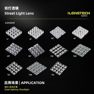 50*50 street lamp lens module high light transmission PMMA lens RO