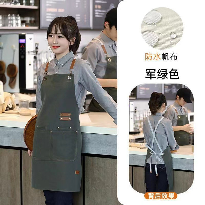 新款围裙防水防油餐饮专用后厨房工作服耐脏厂家现货批发围腰|undefined