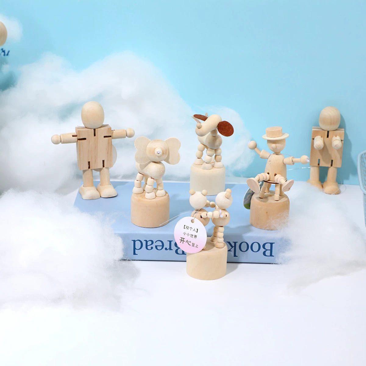 Transformable Wooden Robot, Unpainted Wooden DIY Mannequin for Children's Painting, Coloring, and Doodling, Art Supplies Wholesale