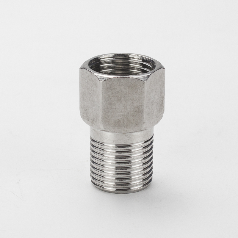 Acero inoxidable 304 conector de alambre interno y externo 4 puntos hexagonal directamente alargado dientes de tornillo grueso extensión de tubería de agua para accesorios de alambre