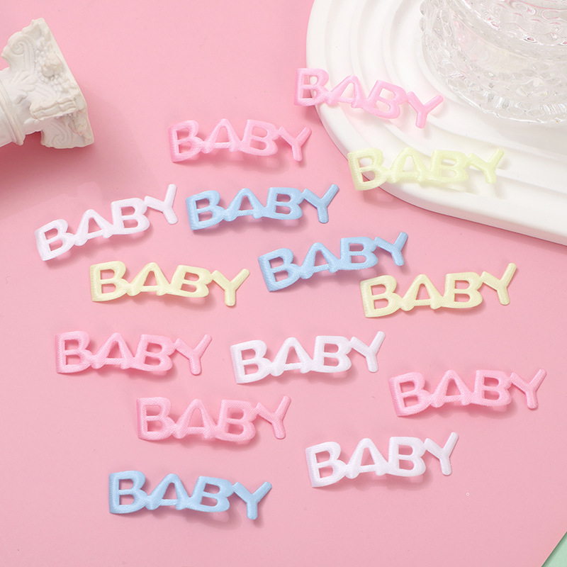 Ins Style Letter Diy Fabric Accessories Decorative Accessories Japanese and Korean Style Handmade Diy Homemade Material BABY