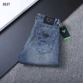 3637 Pra春夏新款欧货牛仔裤高品质男士小直筒休闲日常上班正确版