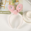 Plush cartoon headband for face washing, non-slip cute hairpins, simple and elegant design, internet celebrity