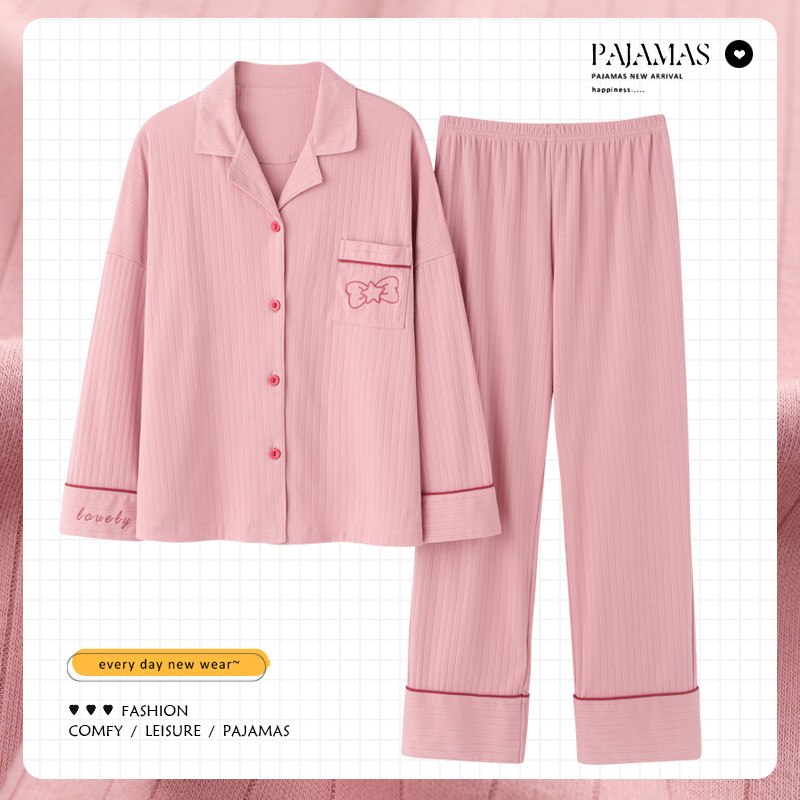 2024 pijamas de estilo nuevo para mujer primavera y otoño manga larga estilo delgado otoño e invierno servicio a domicilio novias y hermanas