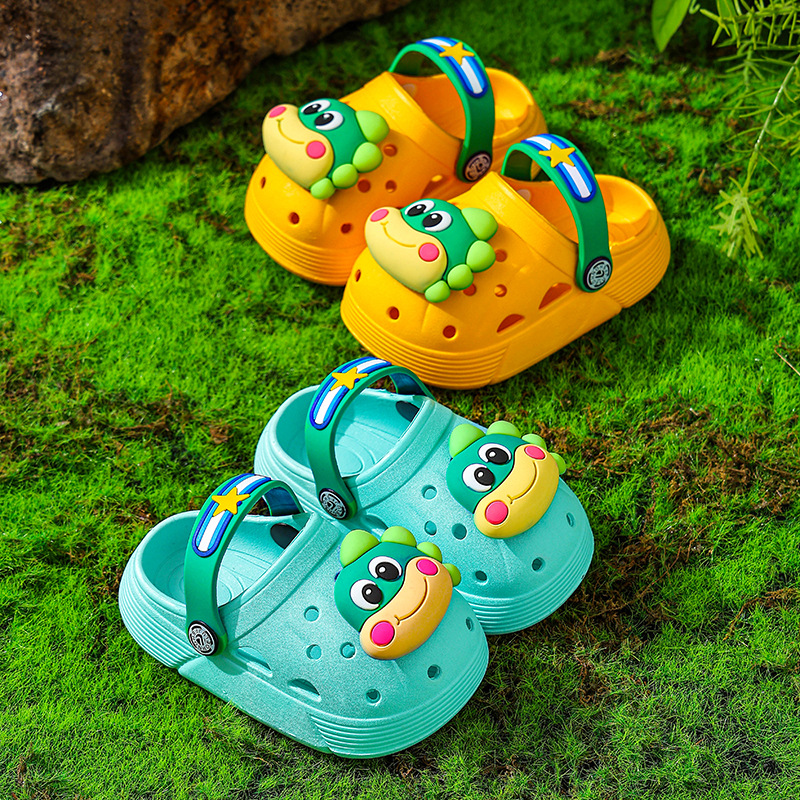 Children's Slippers Summer Boys' Baotou Indoor Home Non-Slip Soft Bottom Girls' Cute Cartoon Baby Clogs