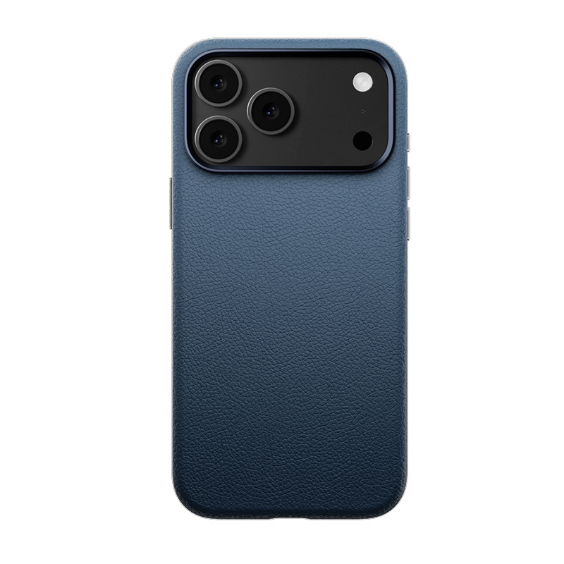 适用iPhone17一体AI素皮手机壳苹果16promax内置磁吸纯色皮革硬壳|undefined