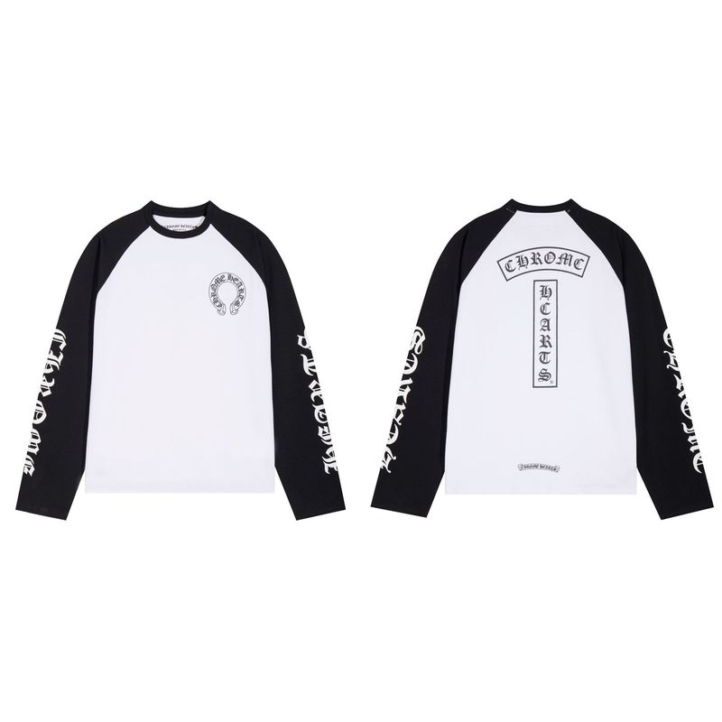 クロスボーダーのトレンディなブランド Chrome Heart 長袖 T シャツ ピュアコットン メンズ レディース ルーズスポット卸売|undefined