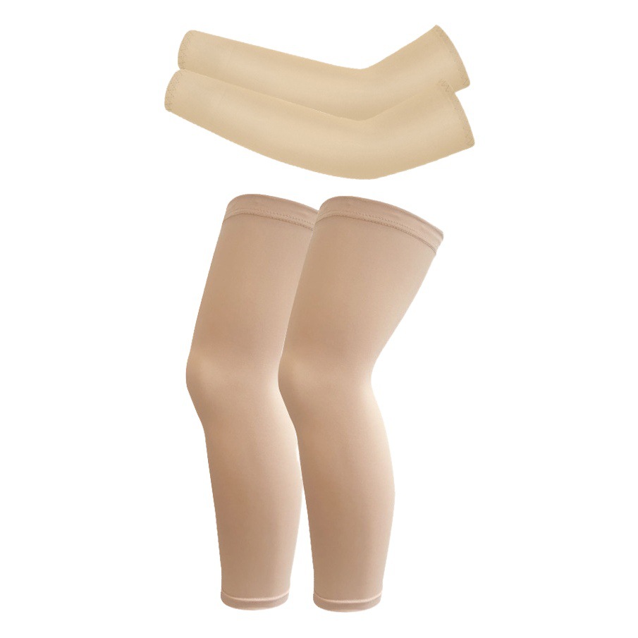 Summer Children's Sunscreen Leg Cover Bicycle Quick-drying Ice Silk Sleeve Combination Outdoor Anti-ultraviolet Riding Ice Sleeve