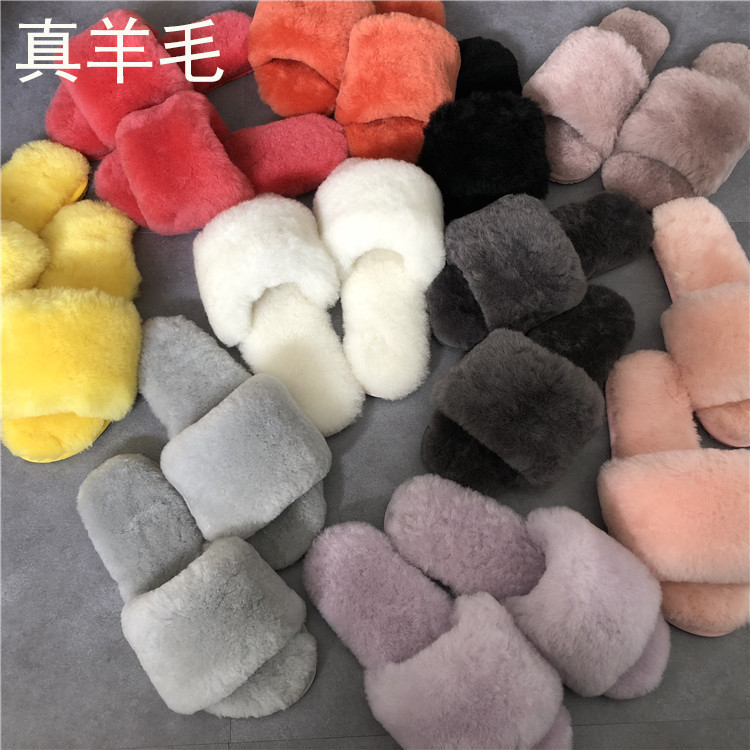 2025 Autumn and Winter Candy-Colored Home Fur Slippers, Wool Slippers, Sheepskin One-Piece Slippers, Couple Style 2025 Autumn and Winter Candy-Colored Home Fur Slippers, Wool Slippers, Sheepskin One-Piece Slippers, Couple Style