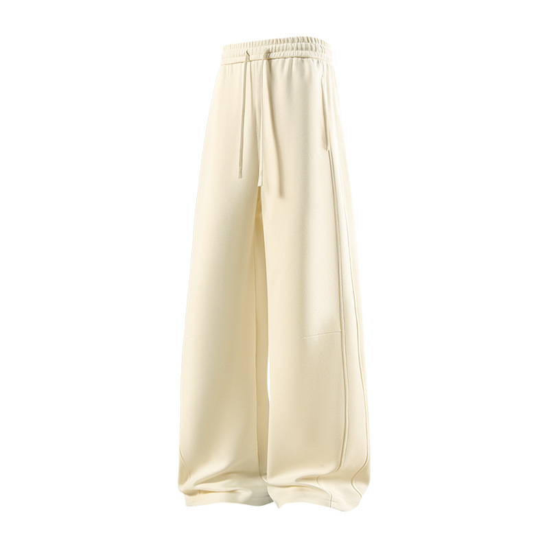 Pantaloni larghi da uomo dal taglio rilassato – Pantaloni dritti in morbido misto cotone per un abbigliamento casual_voghion.com