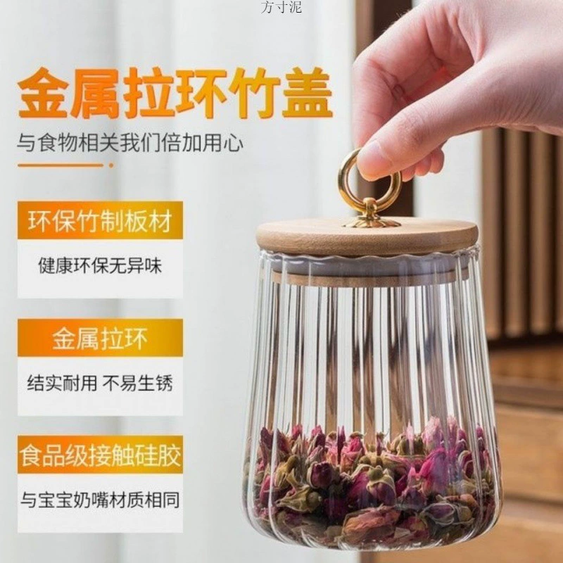 Glass Japanese transparent bottle, tea, capacious storage system