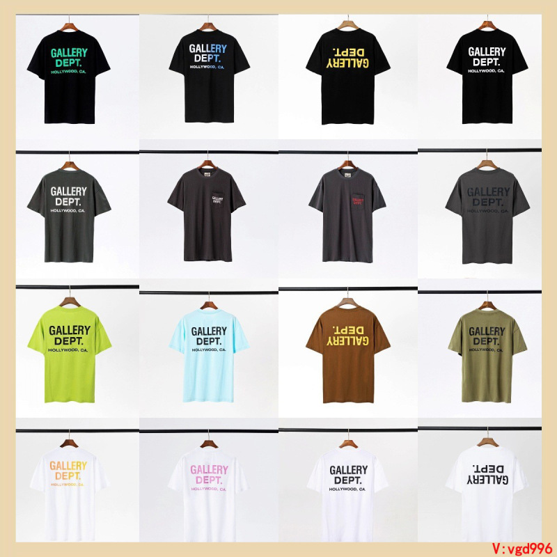 Gallery Trendy Brand Dept Classic Letter Slogan Logo Gradient Printed Short-Sleeved T-Shirt for Men and Women Chinese Valentine's Day Couple Wear Gallery Trendy Brand Dept Classic Letter Slogan Logo Gradient Printed Short-Sleeved T-Shirt for Men and Women Chinese Valentine's Day Couple Wear