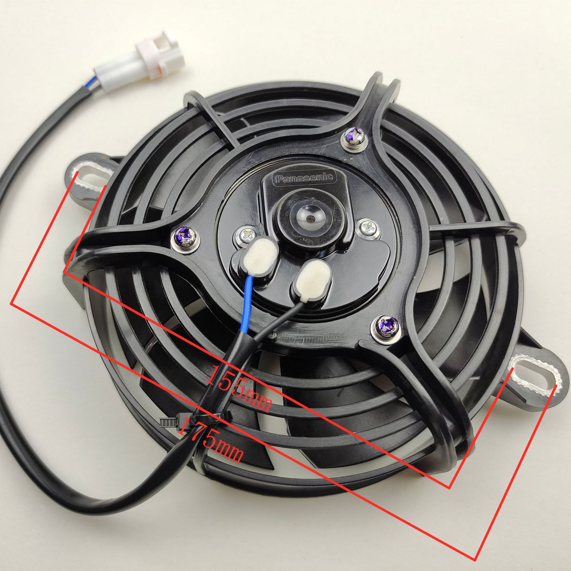 Off-Road Two-Wheeled Motorcycle Water-Cooled Oil-Cooled Radiator Water Tank Fan Panasonic Motor 4-Inch 12V Silent Digital Fan