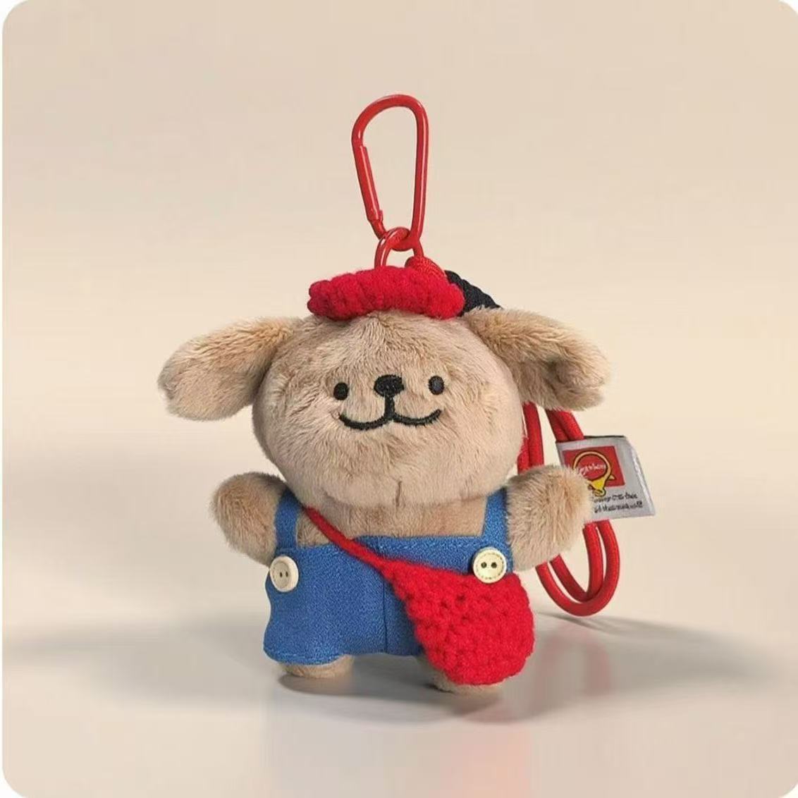 Internet Celebrity Cute and Adorable Puppy Plush Toy Pendant Cartoon Bag Charm Keychain Doll