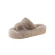 plus size height 4.8cm slippers women's double foreign trade one-word room warm shoes autumn and winter woolen slippers women's wholesale